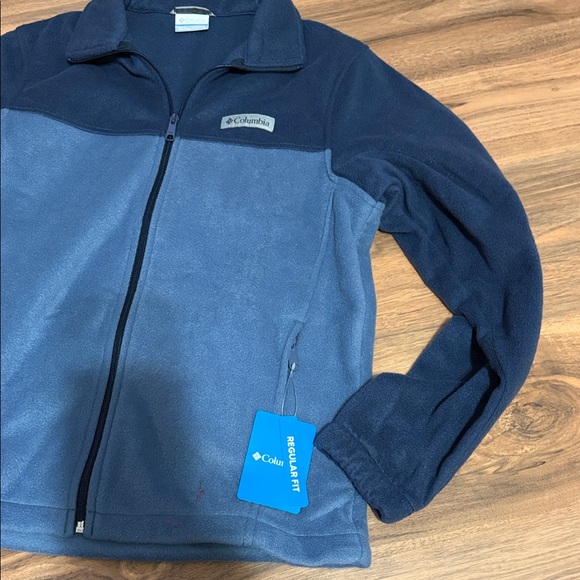 Columbia Navy and Slate Fleece Jacket - Picture 2 of 7